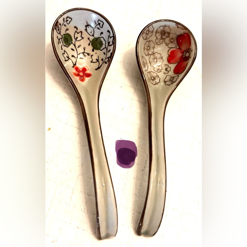 2 Japanese Wind Spoons,Bone China